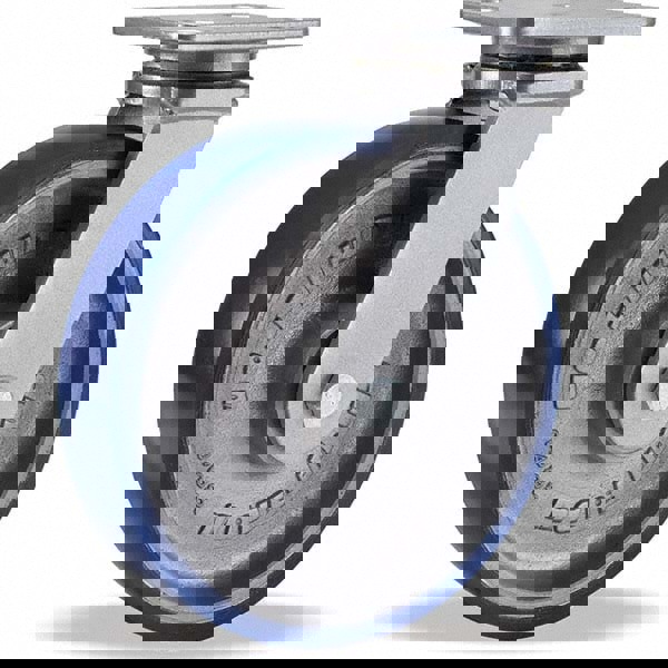 Swivel Top Plate Caster: Polyurethane, 8